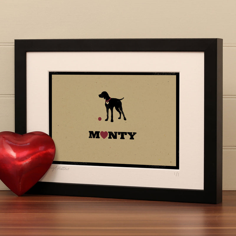Personalised Pointer Print For One Or Two Dogs