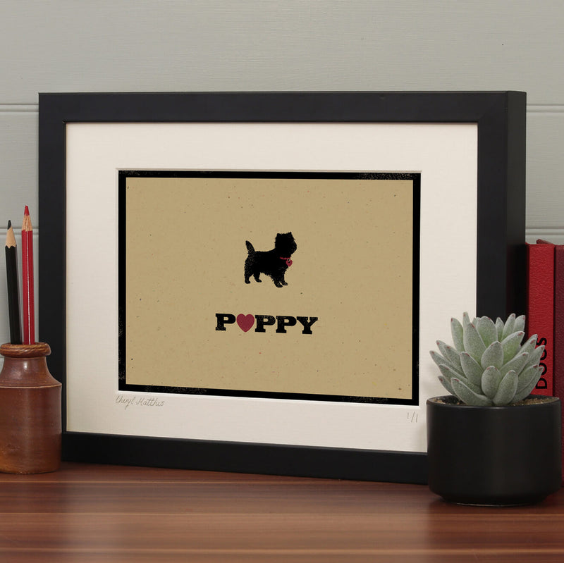 Personalised Cairn Terrier Print For One Or Two Dogs