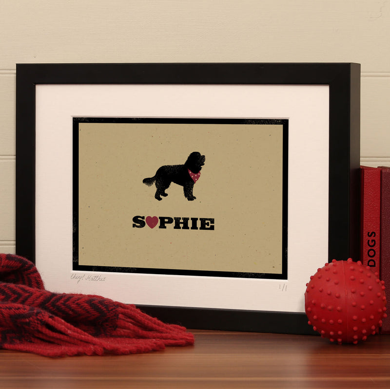 Personalised Newfoundland Print For One Or Two Dogs