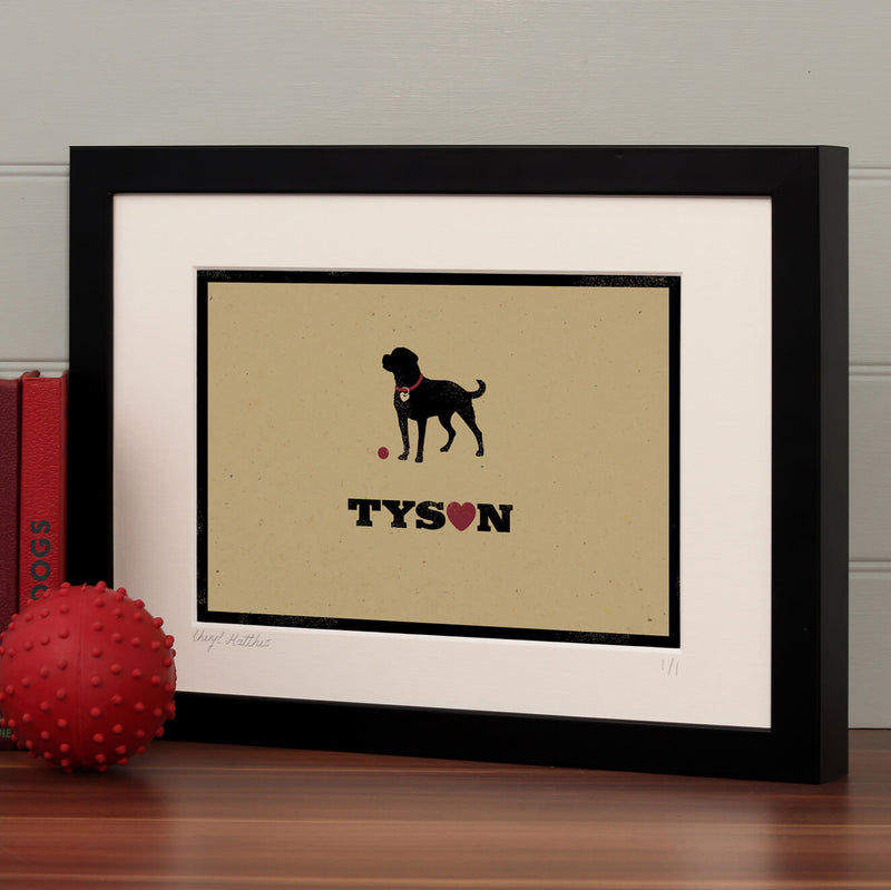 Personalised Rottweiler Print For One Or Two Dogs
