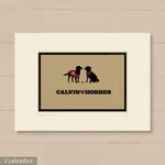 Personalised Labrador Print For One Or Two Dogs