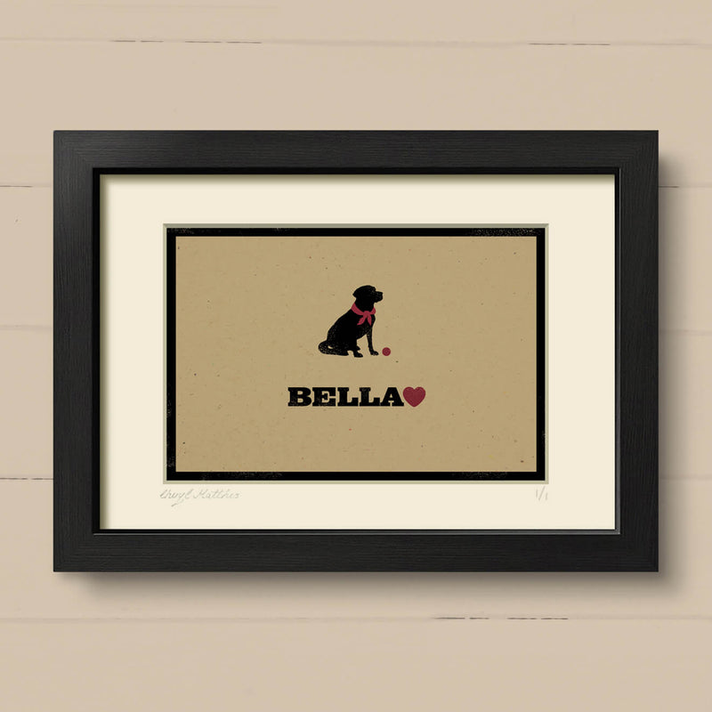 Personalised Labrador Print For One Or Two Dogs