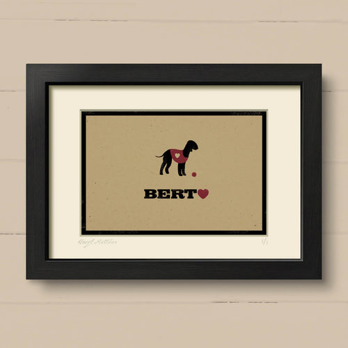 Personalised Bedlington Terrier Print For One Or Two Dogs