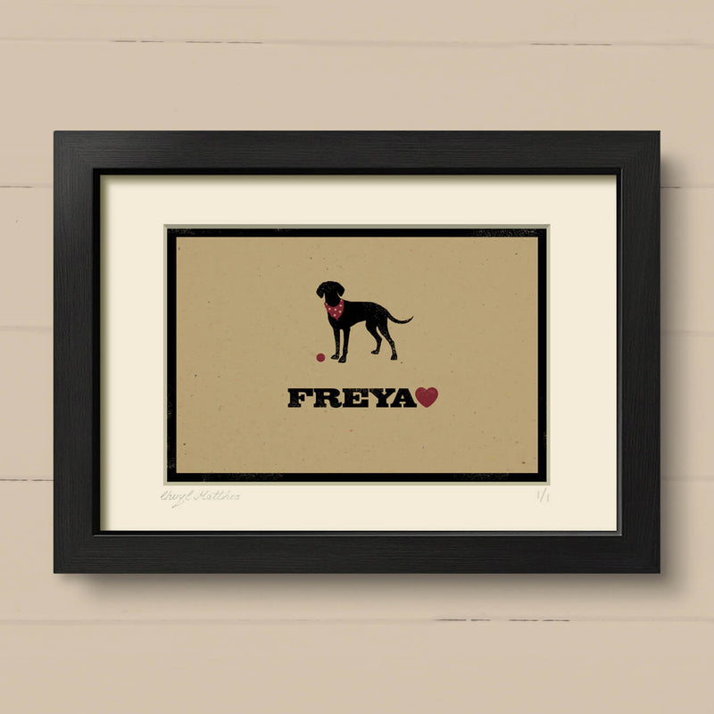 Personalised Viszla Print For One Or Two Dogs