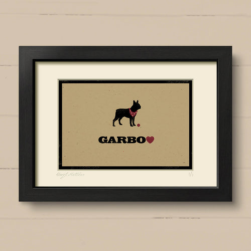Personalised Boston Terrier Print For One Or Two Dogs