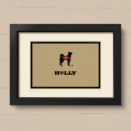 Personalised Husky Print For One Or Two Dogs