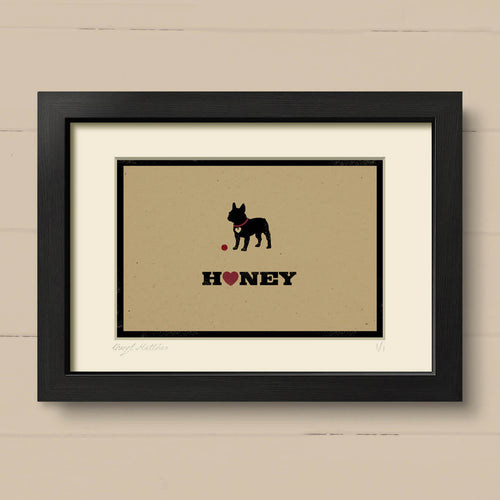 Personalised French Bulldog Print For One Or Two Dogs