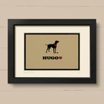 Personalised Pointer Print For One Or Two Dogs