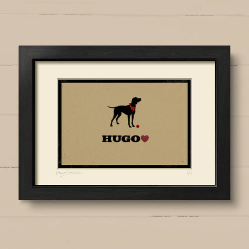 Personalised Pointer Print For One Or Two Dogs