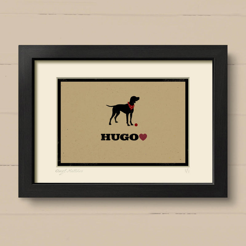 Personalised Pointer Print For One Or Two Dogs