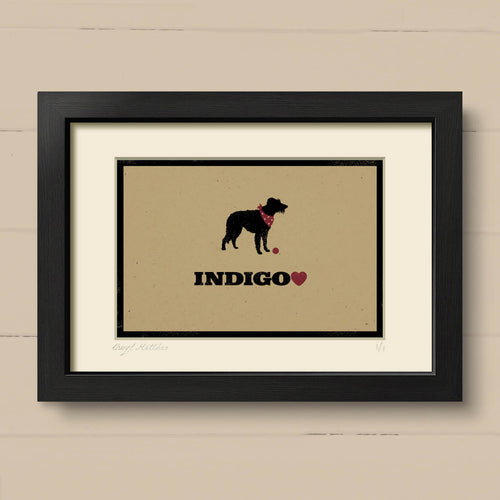 Personalised Lurcher Print For One Or Two Dogs