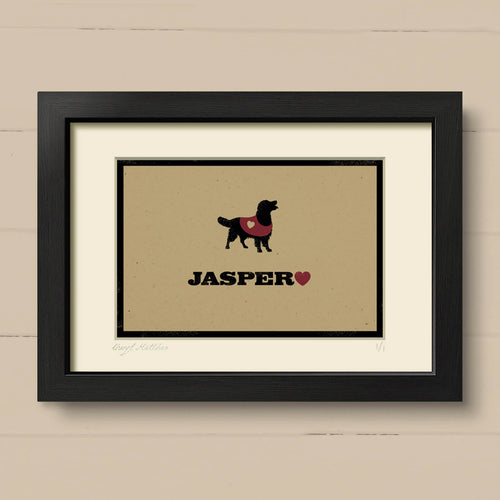Personalised Golden Retriever Print For One Or Two Dogs