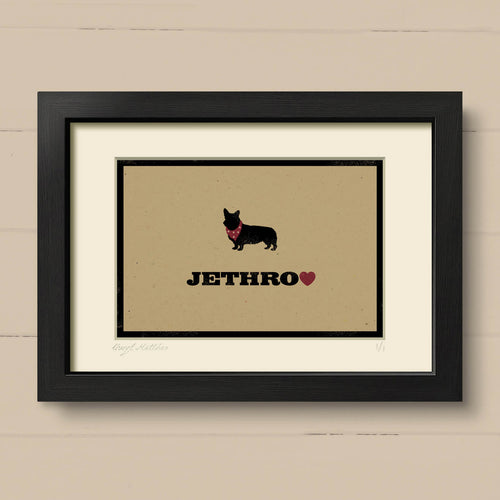 Personalised Corgi Print For One Or Two Dogs