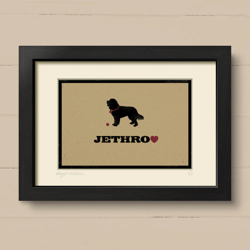 Personalised Newfoundland Print For One Or Two Dogs