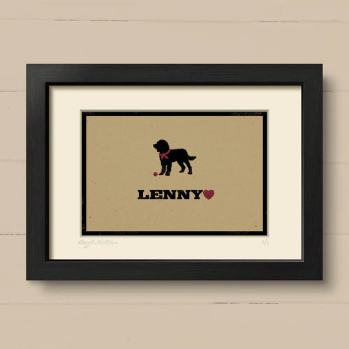 Personalised Labradoodle Print For One Or Two Dogs