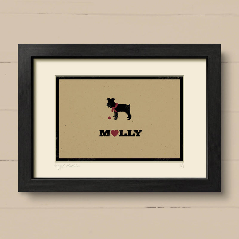 Personalised Schnauzer Print For One Or Two Dogs