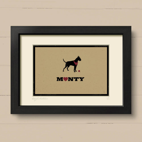 Personalised Boxer Dog Print For One Or Two Dogs