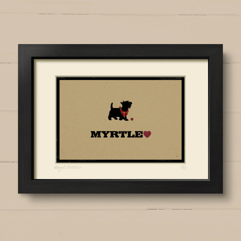 Personalised Scottish Terrier Print For One Or Two Dogs