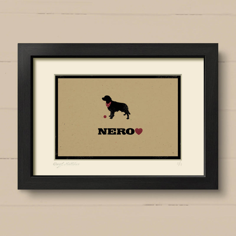 Personalised Cocker Spaniel (Working) Print For One Or Two Dogs