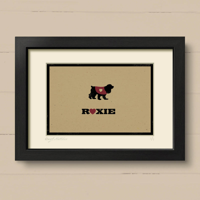 Personalised Cocker Spaniel (Show) Print For One Or Two Dogs