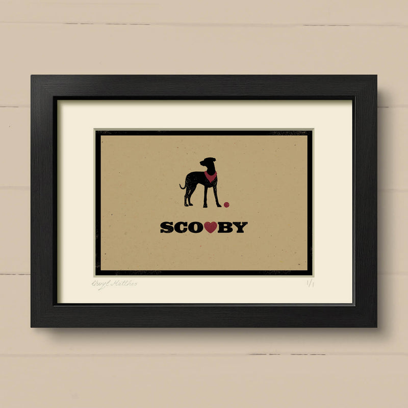 Personalised Doberman Pinscher Print For One Or Two Dogs