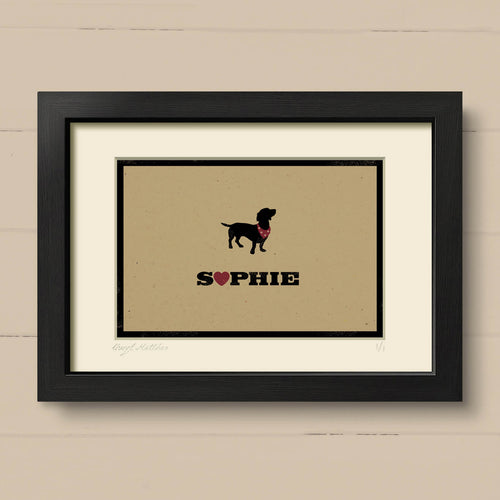 Personalised Dachshund Print For One Or Two Dogs