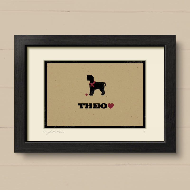 Personalised Welsh Terrier Print For One Or Two Dogs