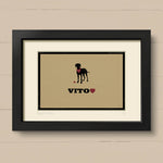 Personalised Weimaraner Print For One Or Two Dogs