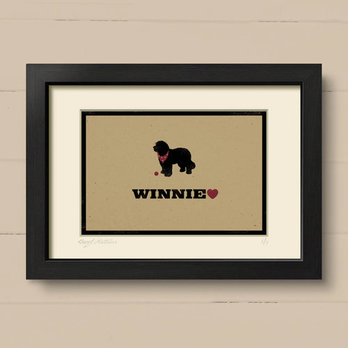 Personalised Old English Sheep Dog Print For One Or Two Dogs