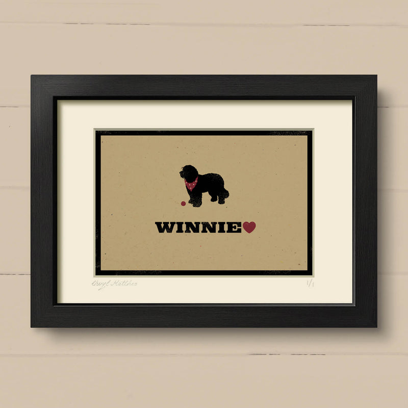 Personalised Old English Sheep Dog Print For One Or Two Dogs
