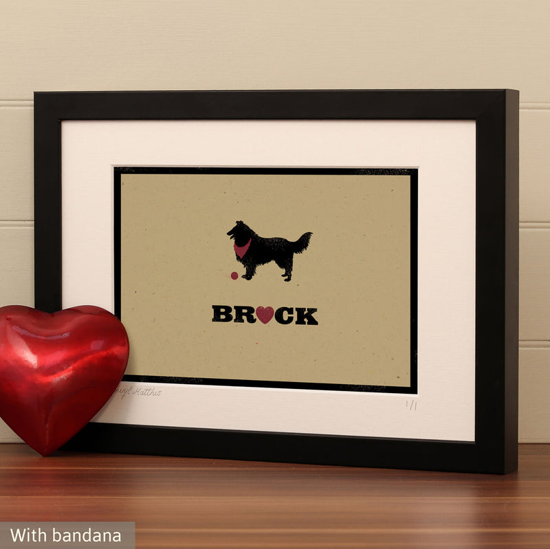 Personalised Rough Collie Print For One Or Two Dogs