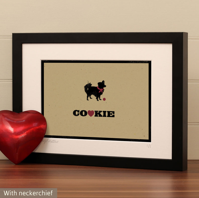 Personalised Papillon Print For One Or Two Dogs
