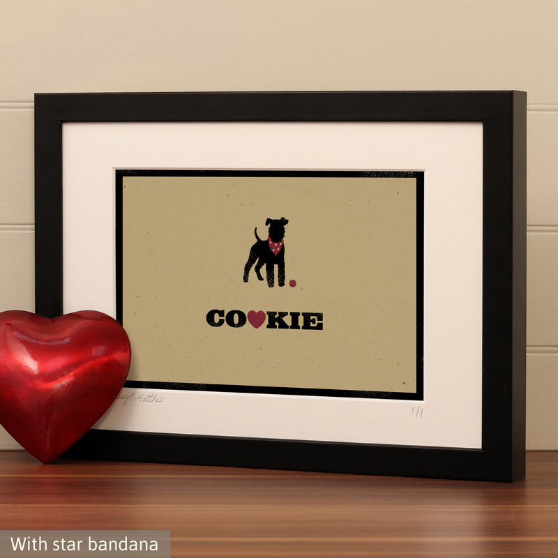 Personalised Welsh Terrier Print For One Or Two Dogs