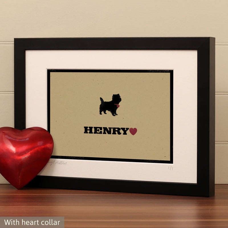 Personalised Cairn Terrier Print For One Or Two Dogs