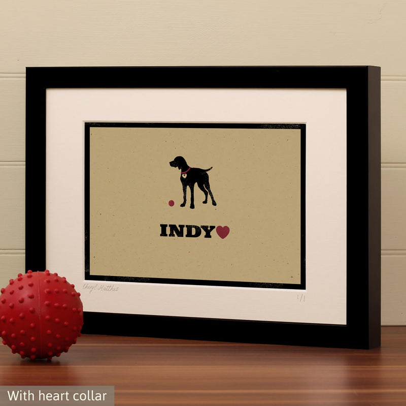 Personalised Pointer Print For One Or Two Dogs