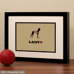 Personalised Greyhound Print For One Or Two Dogs