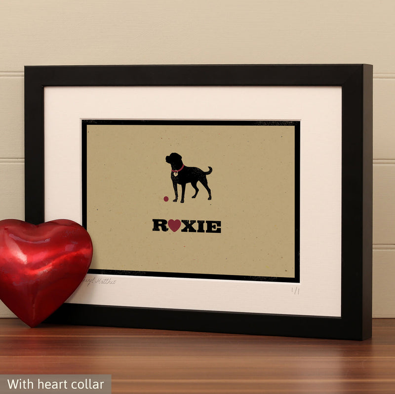 Personalised Rottweiler Print For One Or Two Dogs