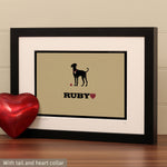 Personalised Doberman Pinscher Print For One Or Two Dogs