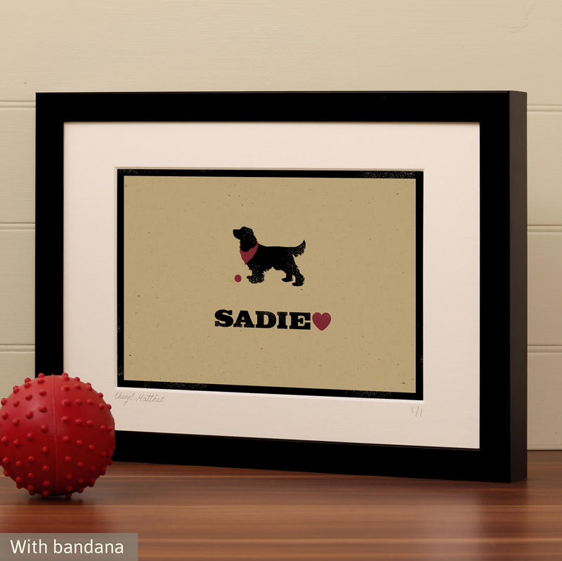 Personalised Cocker Spaniel (Show) Print For One Or Two Dogs