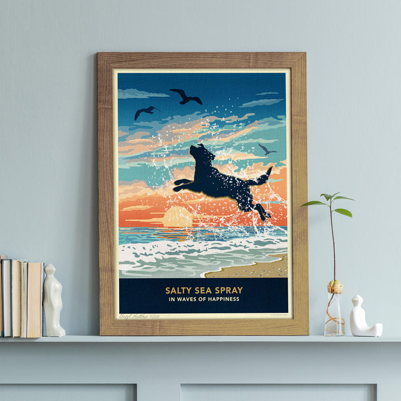 Labrador Limited Edition Seaside Print - A Dog Lover’s Gift.