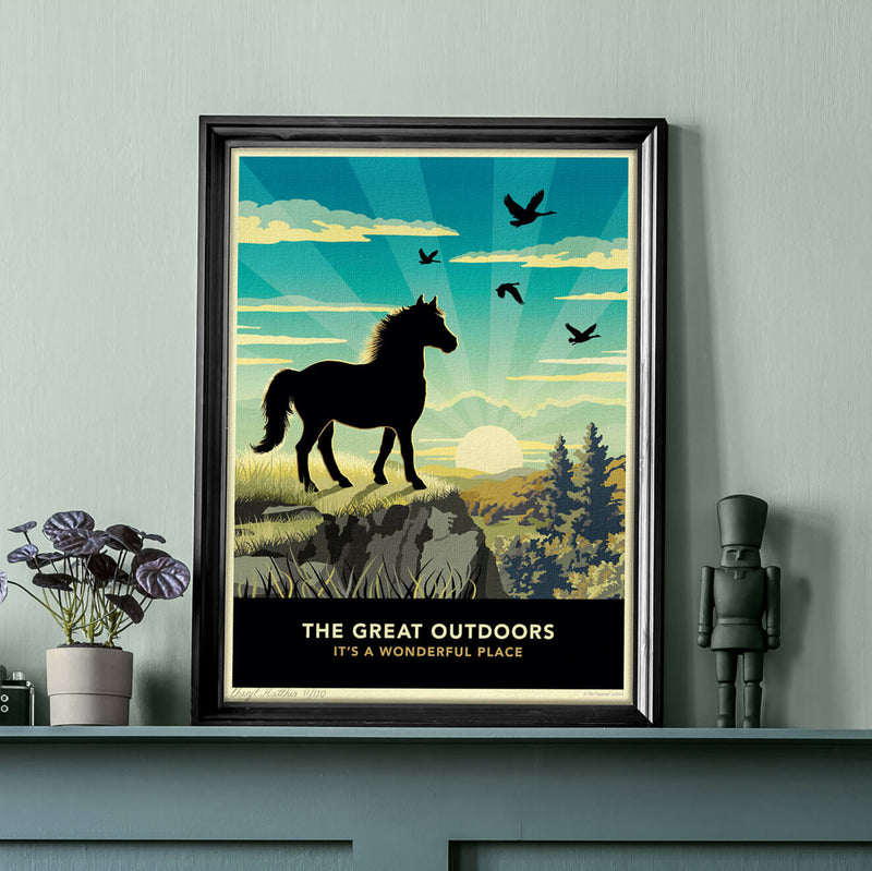 Scenic Horse Lovers Gift -  Limited Edition Pony Print