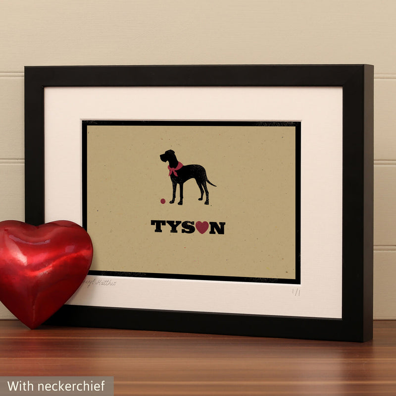 Personalised Great Dane Print For One Or Two Dogs