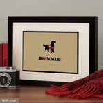 Personalised Golden Retriever Print For One Or Two Dogs