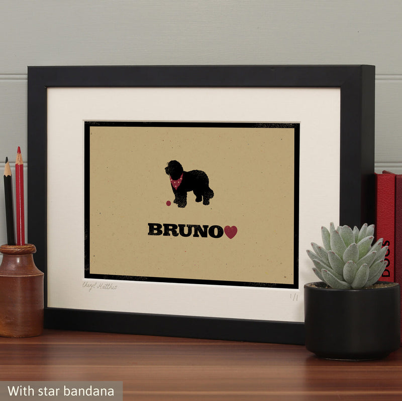 Personalised Old English Sheep Dog Print For One Or Two Dogs