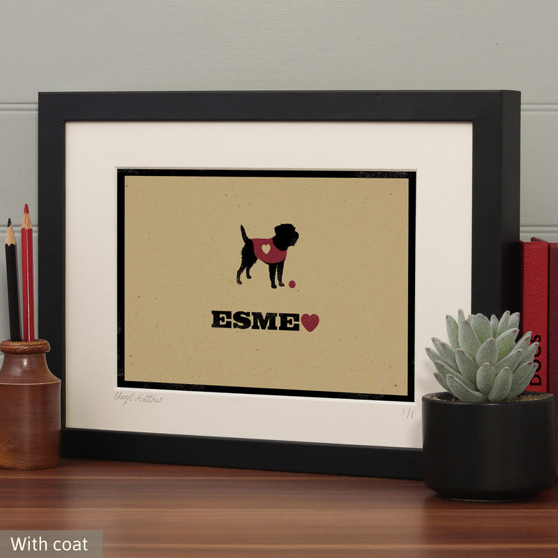 Personalised Border Terrier Print For One Or Two Dogs