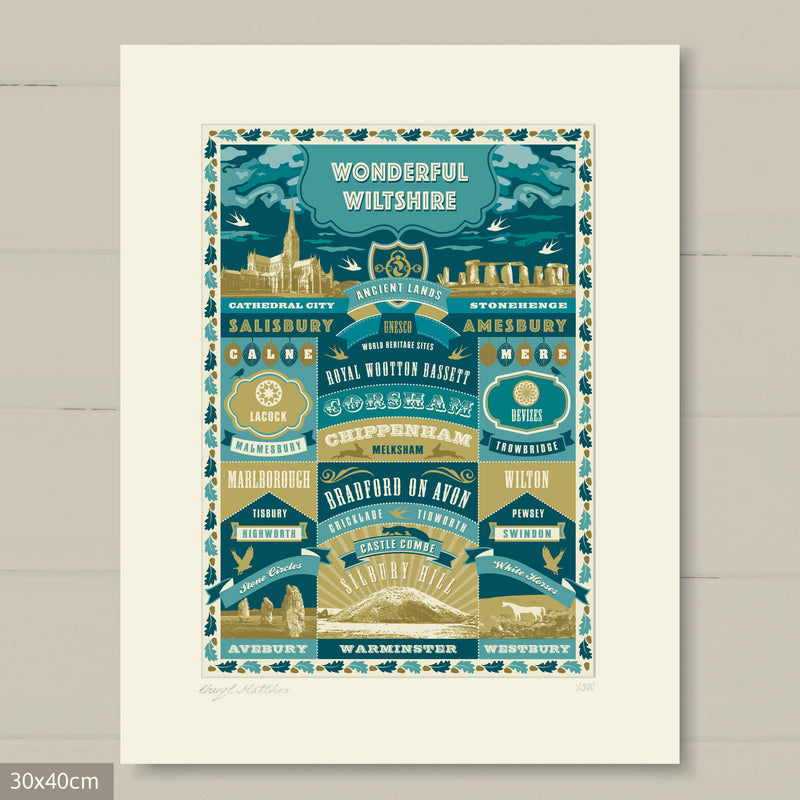 Ancient Wiltshire Art Print - A Wiltshire Gift