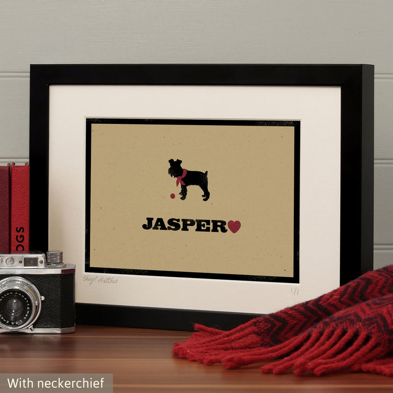Personalised Schnauzer Print For One Or Two Dogs