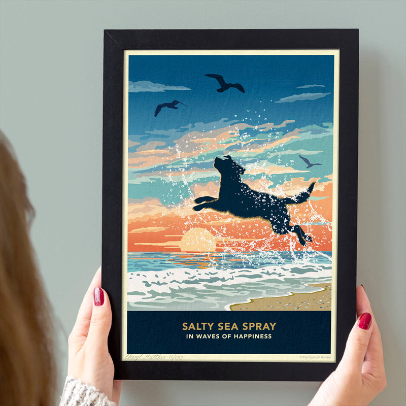 Labrador Limited Edition Seaside Print - A Dog Lover’s Gift.