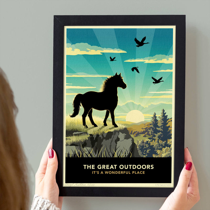 Scenic Horse Lovers Gift -  Limited Edition Pony Print