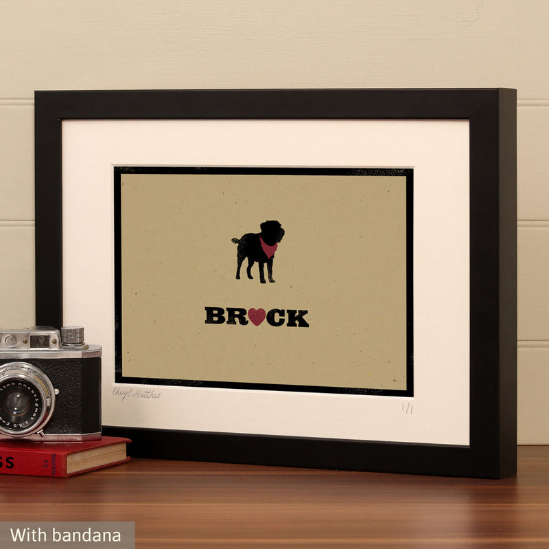 Personalised Border Terrier Print For One Or Two Dogs